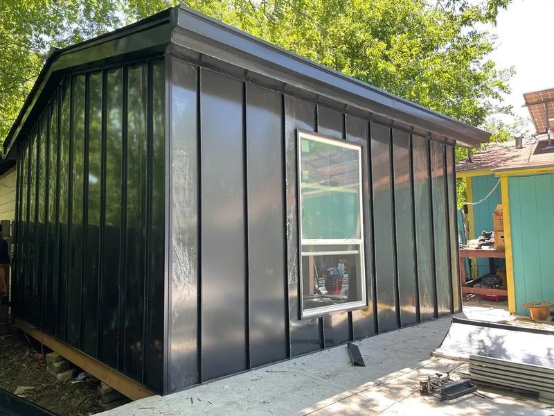 Black standing seam metal wall panels for Metal Roof Installation in Del Aire